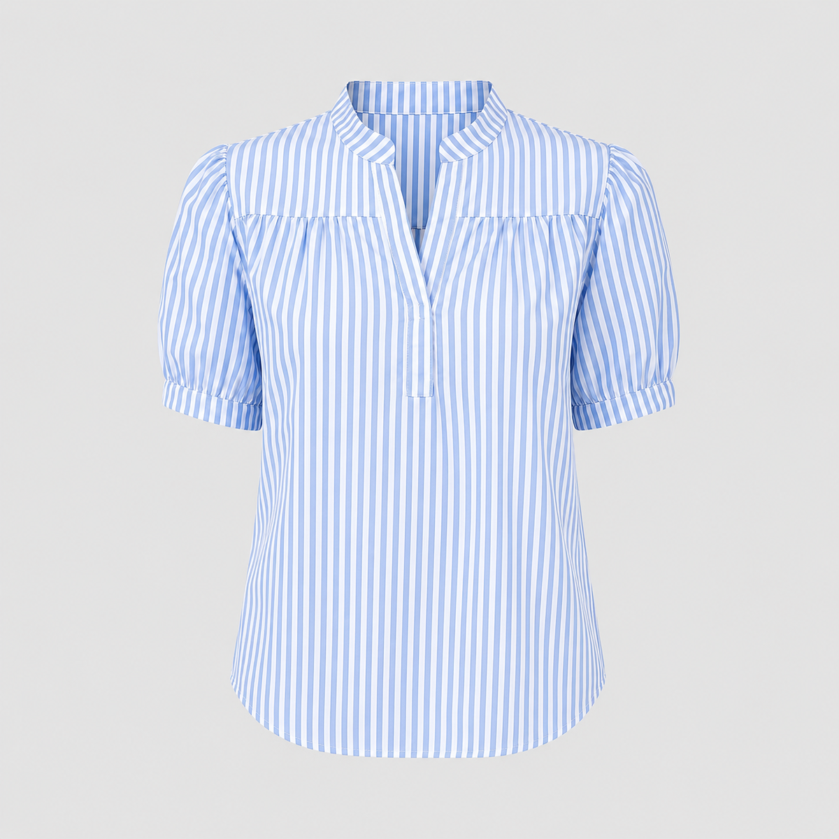 The Theadora Stripe Puff Blouse